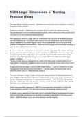 N204 Legal Dimensions of Nursing Practice &lpar;final&rpar; 2024&sol;2025 &lpar;100&percnt; verified by experts&rpar;