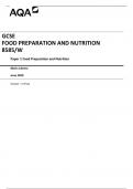 MARK SCHEME – GCSE FOOD PREPARATION AND NUTRITION – 8585 W – JUNE 2020.