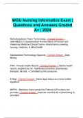 BUNDLE for WGU D220 Nursing Informatics Exam &vert; Questions and Answers Graded A&plus; &vert; 2024 