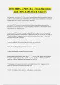 DFW SIDA UPDATED Exam Questions  And 100&percnt; CORRECT Answers