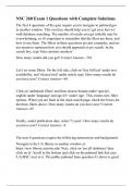 NSC 260 Exam 1 Questions with Complete Solutions&period;