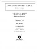 Solution Manual For Trigonometry, 12th Edition by Margaret L. Lial, John Hornsby, David I. Schneider, Callie J. Daniels