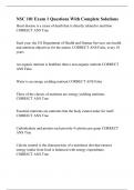 NSC 101 Exam 1 Questions With Complete Solutions