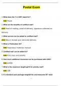 Postal Exam Questions and Verified Answers &lpar;2024 &sol; 2025&rpar;&sol; A&plus; GRADE