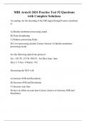 MRI Armrit 2024 Practice Test #2 Questions with Complete Solutions
