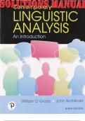 SOLUTIONS MANUAL for Contemporary Linguistic Analysis: An Introduction 9th Edition by William O'Grady; John Archibald (COMPLETE ANSWER KEY). 1-19 Chapters.