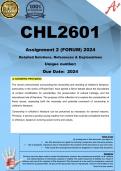 CHL2601 Assignment 2 (FORUM COMPLETE ANSWERS) 2024 