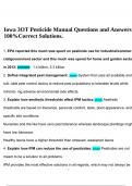 Iowa 3OT Pesticide Manual Questions and Answers | 100%Correct Solutions.