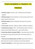 Texes Business & Finance 276- Finance Questions and Verified Answers (2024 / 2025)/ A+ GRADE