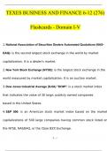 TEXES BUSINESS AND FINANCE 6-12 (276) - Domain I-V Questions and Verified Answers (2024 / 2025)/ A+ GRADE