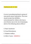 PHARMACOLOGY ATI 2023 