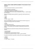MARYLAND HOME IMPROVEMENT PSI EXAM STUDY GUIDE