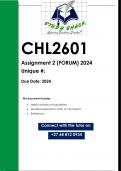 CHL2601 Assignment 2 (QUALITY ANSWERS) 2024