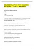 DOJ FSC PRACTICE TEST EXAM 2024 WITH 100&percnt; CORRECT ANSWERS