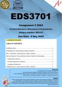 EDS3701 Assignment 2 (COMPLETE ANSWERS) 2024 (693157 - DUE 8 May 2024