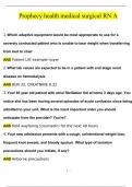 Prophecy health medical surgical RN A Questions and Verified Answers (2024 / 2025)/ A+ GRADE