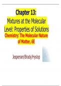 Chapter 13: Mixtures at the Molecular Level: Properties of Solutions Chemistry: The Molecular Nature of Matter, 6E