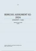BSM1501 ASSIGMENT 2 2024 QUESTIONS AND ANSWERS