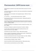 Pharmaceutical&colon; CNPR license exam 2024&sol;2025 &lpar;100&percnt; verified&rpar; graded A&plus; by experts