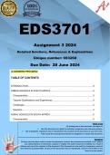 EDS3701 Assignment 3 (COMPLETE ANSWERS) 2024 (693268) - DUE 28 June 2024