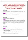 Exam 1: BIOS 256 / BIOS256 (2024/ 2025 Updates BUNDLED TOGETHER) Anatomy and Physiology IV | Questions and Verified Answers| 100% Correct| A Grade - Chamberlain 