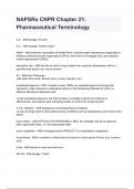 NAPSRx CNPR Chapter 21&colon; Pharmaceutical Terminology 2024&sol;2025 &lpar;100&percnt; verified&rpar; graded A&plus; by experts