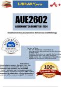 AUE2602 Assignment 2A and 2B (Semester 1) BUNDLE 2024