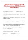 ALBERTA NOVICE MODULE 19 (Driving,  Distraction and Fatigue) T/F Questions and  Verified Answers.
