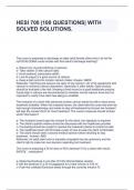 HESI 700 &vert;100 QUESTIONS&vert; WITH SOLVED SOLUTIONS&period;