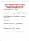 ALBERTA NOVICE MODULE 10 (SAFER  System of Defensive Driving) PART 2  Questions and Verified Answers