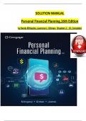 Solution Manual for Personal Financial Planning&comma; 16th Edition 2024 by Randy Billingsley&comma; Lawrence J&period; Gitman&comma; Verified Chapters 1 - 15&comma; Complete Newest Version
