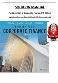 Solution Manual for Fundamentals of Corporate Finance, 5th Edition by Robert Parrino, David Kidwell, Verified Chapters 1 - 21, Complete Newest Version
