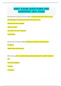ABAT EXAM QUESTIONS AND  ANSWERS 100&percnt; PASS