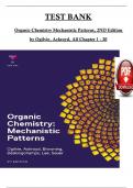 TEST BANK For Organic Chemistry Mechanistic Patterns, 2nd Edition by Ogilvie, Ackroyd, Verified Chapters 1 - 20, Complete Newest Version 
