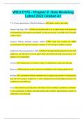 WGU C175 - Chapter 2&colon; Data Modeling Latest 2022 Graded A&plus;
