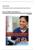 Test Bank For Nursing Assistant, The 6th Edition by JoLynn Pulliam,All Chapters 1-24.