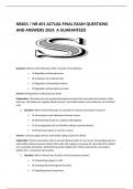 NR601 / NR 601 ACTUAL FINAL EXAM QUESTIONS AND ANSWERS 2024. A GUARANTEED