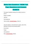 Relias Exam Questions - BCBA Test Prep | Questions and Answers Graded A