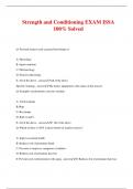 Strength and Conditioning EXAM ISSA 100&percnt; Solved