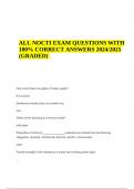 ALL NOCTI EXAM QUESTIONS WITH CORRECT ANSWERS UPDATED 2024/2025 (GRADED 100%) 