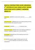 NASCLA CONTRACTORS GUIDE ARKANSAS 5TH EDITION ACTUAL EXAM LATEST 202444   QUESTIONS WITH CORRECT ANSWERS GRADE A&plus;