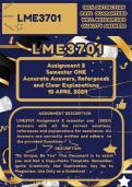 LME3701 Assignment 02 Semester 01 2024 (Research Proposal - Historical & Comparative research approach) (12 APRIL 2024) || Accurate Answers, References & Clear Explanations || 