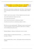 Intermediate Accounting I Exam 2 with 100&percnt; Verified Answers&vert; Verified & Updated