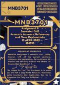 MNB3701 Assignment 4 SEMESTER 1 2024 (586593) (8 APRIL 2024) || Detailed Solutions, References & Explanations || 