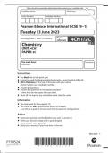 June 2023 Edexcel IGCSE Chemistry QP 4ch1 / 2c