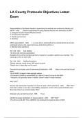 LA County Protocols Objectives Latest Exam Questions And Answers Graded A&plus;&excl;&excl;&excl;