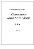 BIOD 210 MOD 4 GENETICS (CHROMOSOMES) LATEST REVIEW EXAM Q & A 2024