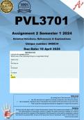 PVL3701 Assignment 2 (COMPLETE ANSWERS) Semester 1 2024 (848034) - DUE 10 April 2024