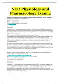N215 Physiology and Pharmacology Exam 4 