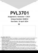PVL3701 Assignment 2 &lpar;ANSWERS&rpar; Semester 1 2024 - DISTINCTION GUARANTEED
